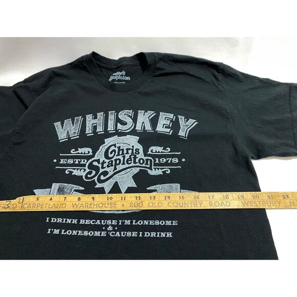 Chris Stapleton Whiskey and you concert shirt size large Black and White - Picture 3 of 7